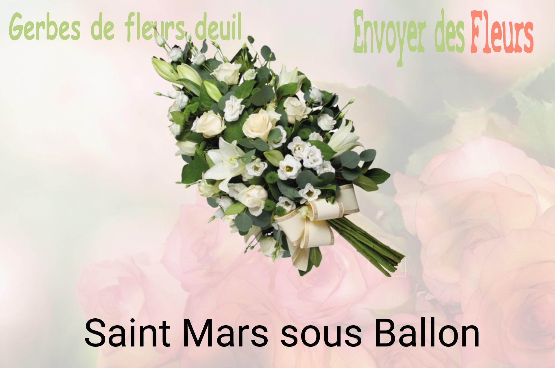 Gerbe de fleurs de deuil livrée à Saint-Mars-sous-Ballon